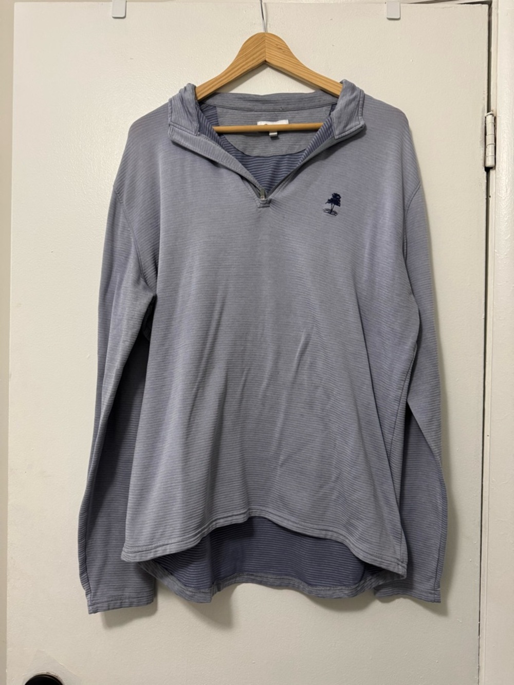 Peter Millar Light Blue Quarter-Zip Pullover